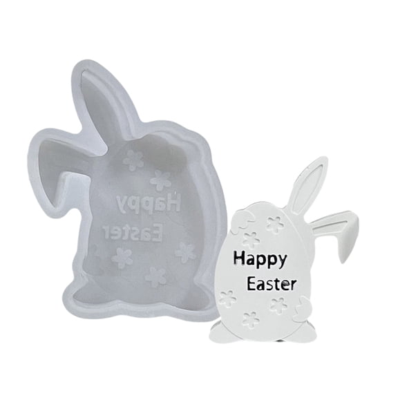 AOOOWER Easter Rabbit Silicone Mold Easy Releasing Cake Mold Flexible Silicone Mold Reusable Baking Moulds for Professional