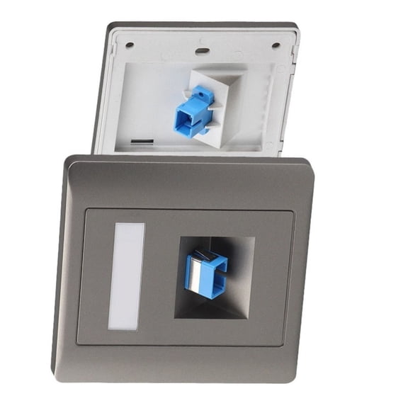 AOOOWER Easy Installation 86 Type Fiber Opticals Outlet Wall Plate For LC Configurations