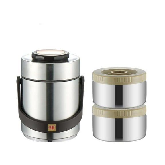 AOOOWER Effective Thermal Lunch Box 3 Layer Stackable Food Jar Capacity Leak proof Nonrust Steel Container For Hot Cold Meals