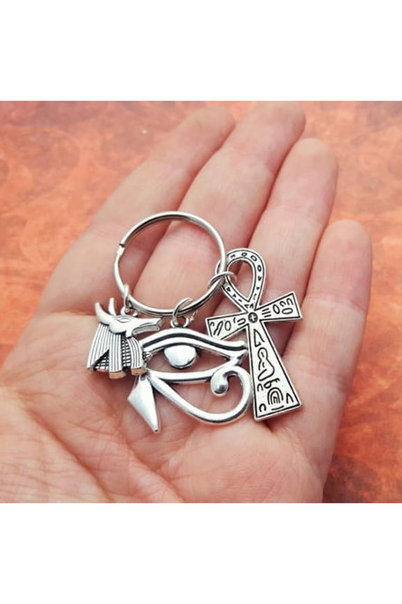 Egypt Keychain Anubis Horus Eye Keychain for Creative Ancient Egyptian for Cross