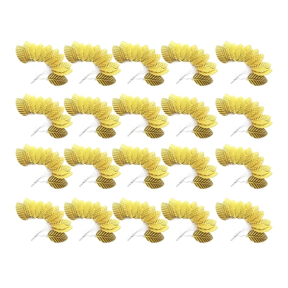 AOOOWER Elegant Artificial Gold/Silver Leaves for Flower Arrangements and Party Decors