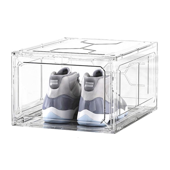 AOOOWER Elegant Clear Shoe Organizers Boxes Stackable Shoe Containers Clear Shoe Storage Holders for Men and Women
