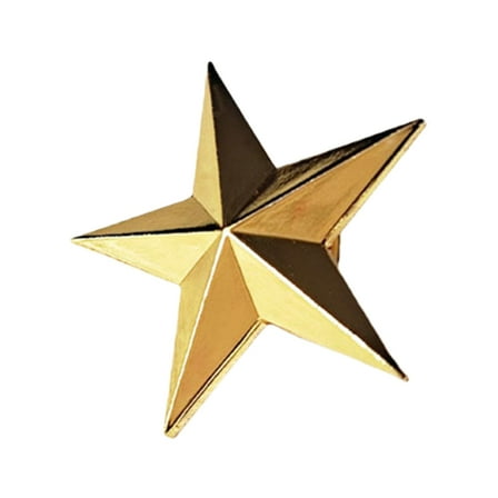 AOOOWER Elegant Five Pointed Star Lapel Pin Metal Star Shaped Badge for Costume Decoration Clothing Accessory for Men and Women