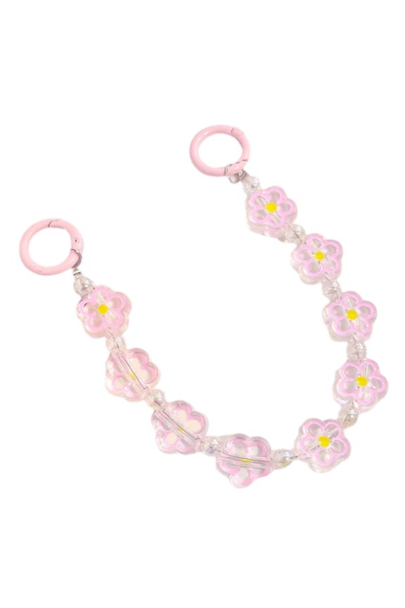 Elegant Handmade Beaded Bracelet Cellphone Strap Pendant Antilost Chain Jewelry