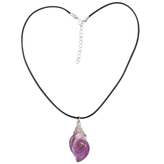 AOOOWER Elegant Seashells Pendant Necklace Adornment in Resin Material for Beach Lovers