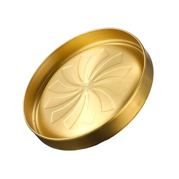 AOOOWER Elegant Serving Tray Stainless Steel Dish Plate Stackable Food Storage Platter