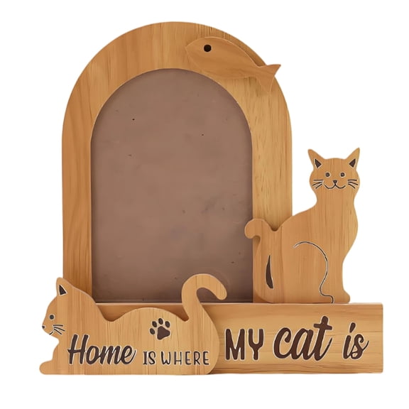 AOOOWER Elegant Wooden Pet Photo Frame For Displaying Dog And Cats Pictures In Any Room