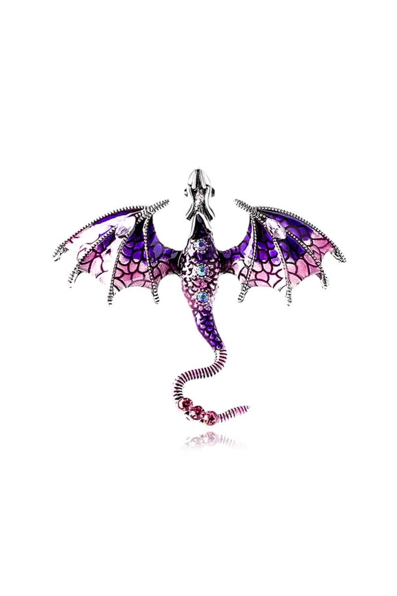 Enamel Fly Dragon Brooch Pterosaur-shaped Lapel Pin Party Office Brooch Pins