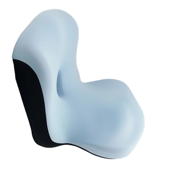 AOOOWER Ergonomic Car Seat Cushion Lumbar Support Memory Foam with Cooling Fabric Cover