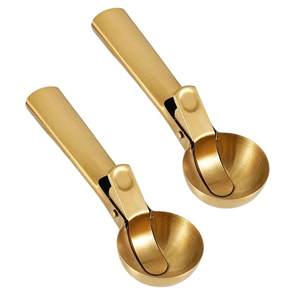 AOOOWER Ergonomic Ice Cream Scoops Stainless Steel Dishwasher Safe Triggers Mechanism For Hardened Dessert Fruit Ball