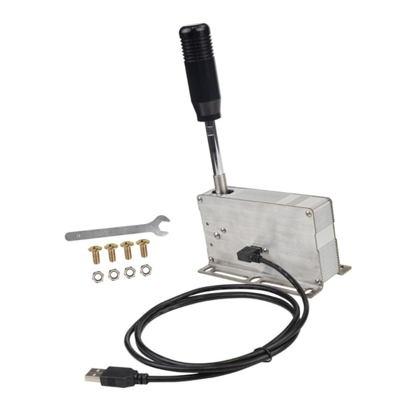 AOOOWER Ergonomic USB Racing Shifter Handbrake for PC Game Aluminum Sequential Gear Controller Realistic Feedback