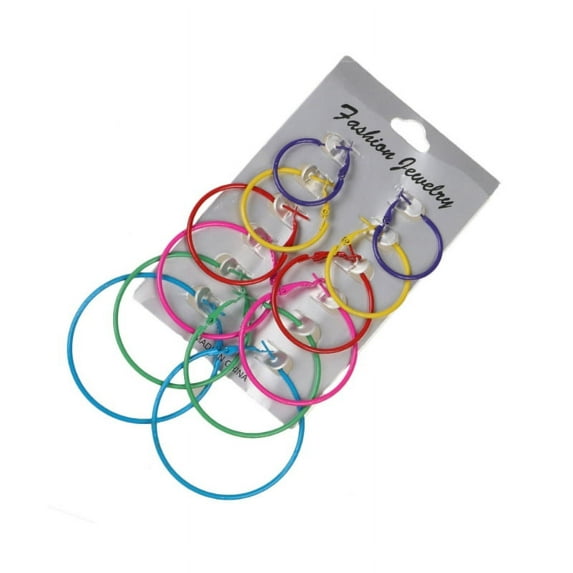 AOOOWER European American Earrings Exaggerated Earring 6Pairs Fashion Color Earrings Set