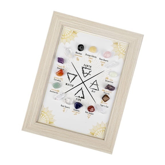 AOOOWER Exquisites Gemstones Display Frame Featurings Zodiacs Themes for Gift Giving