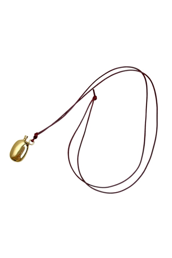 Eye Catching Leather Rope Wine Decanter Necklace Distinctive Leather Rope Necklace with Wine Flask Charm for Party