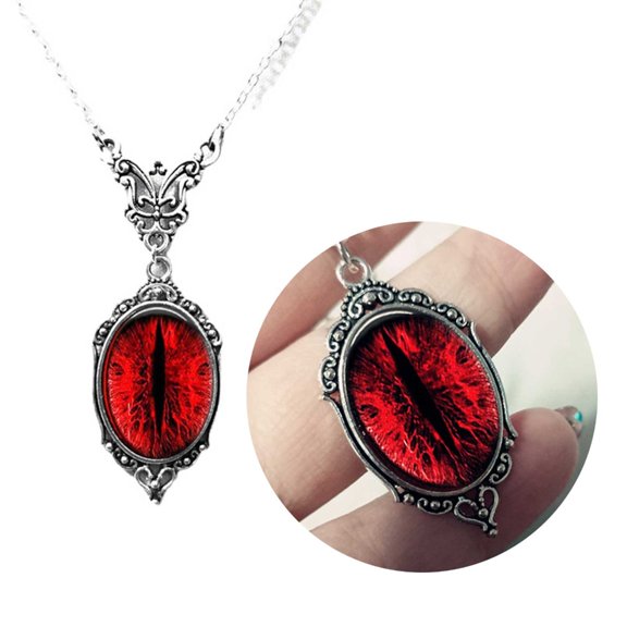AOOOWER Eyes Photo Glass Cabochon Pendant Handmade Choker Chain Necklaces Women Jewelry