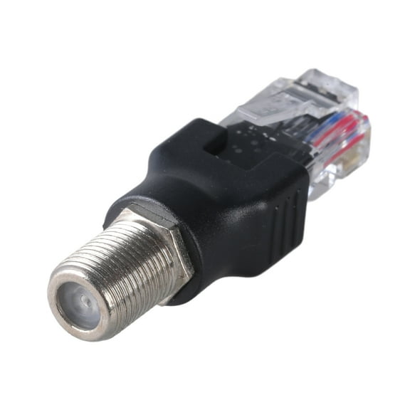 AOOOWER F to RJ45 Converters Adapter R-F Female to RJ45 Male Ethernet Coaxial Coupler Coax Adapters for Line Tester