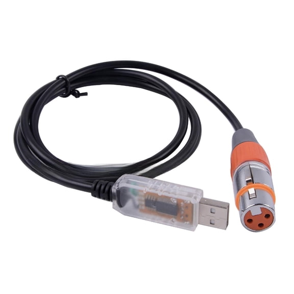 AOOOWER FTDI USB To RS485 Converter Cable 3 Pin For Stage Light Control 180cm