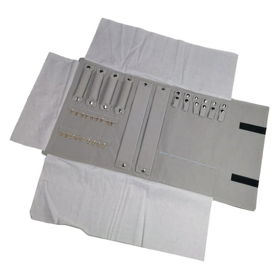 AOOOWER Farbic Jewelry Roll Bag Organizers for Necklace Bracelet Earrings Rings Portable Travel Storage Solution in Stylish