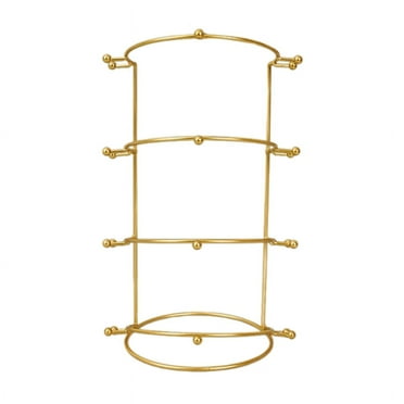 AOOOWER Fashion Tiara-Crown Headband Display Rack Gold/White Metal Princess Crown Stand