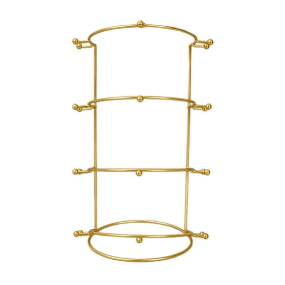AOOOWER Fashion Tiara-Crown Headband Display Rack Gold/White Metal Princess Crown Stand