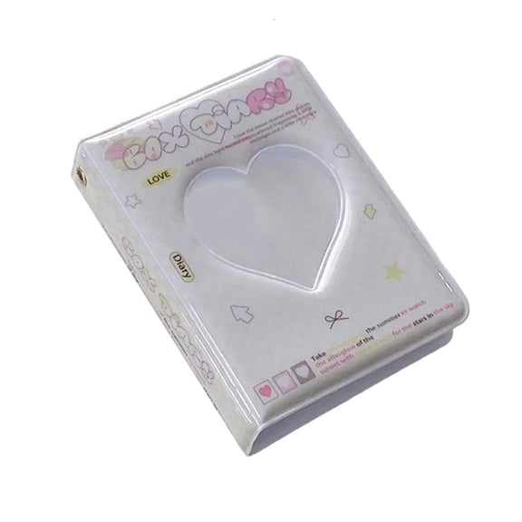 AOOOWER Fashionable 3Inch SmallPhoto Album Heart Hollowed Card Holders with 40 Pocket Idol Photocard Binder Book for Giving