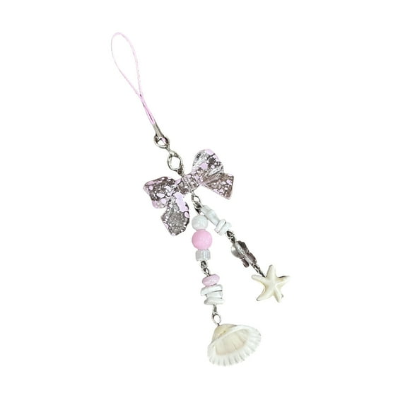AOOOWER Fashionable Ocean Theme Phone Charm Lanyard Keyring Pendant for Keys and Wallets
