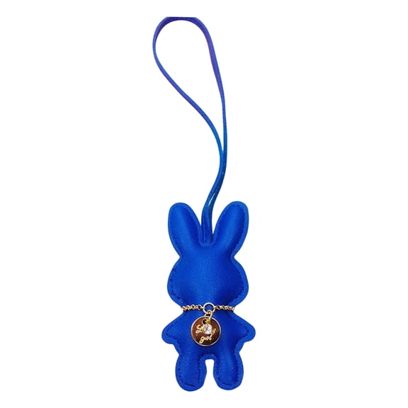 AOOOWER Fashionable Rabbit Shaped Keyring Artificial Leather Amimal Toy Pendant Keychain