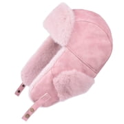 AOOOWER Fleece Lining Russian Ushanka Trapper Hat with Windproof Ear Protection Ear Flaps Fleece Lining Caps for Cold Weather