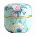 thumbnail image 1 of AOOOWER Flower Mini Tin Loose Tea Coffee Candy Storage Box Round Metal for Case Wedding, 1 of 21