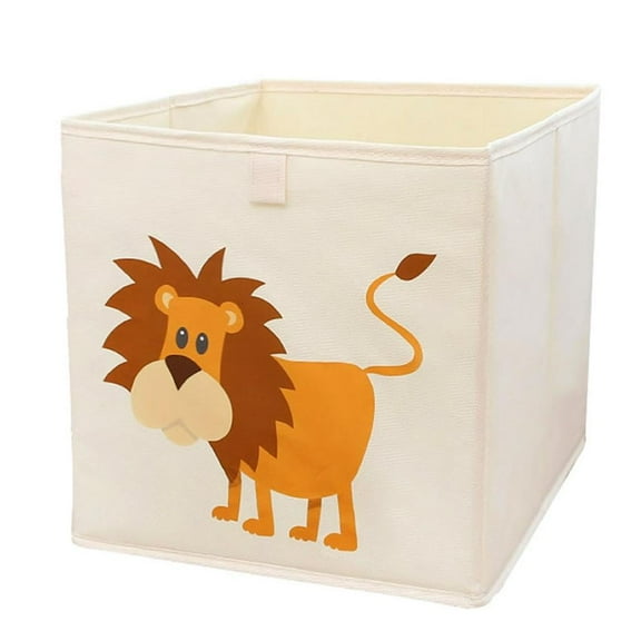 AOOOWER Foldable Kids Toy Organiser with Handle Cube Waterproof Storage Bin with Animal Pattern for Boys and Girls Room