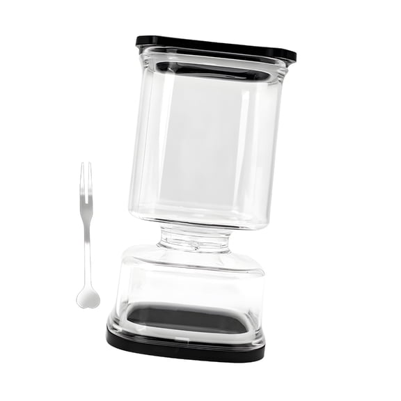AOOOWER Food Grade ABS Square Preserve Container with Drain Feature Escape Immune 34 Ounces