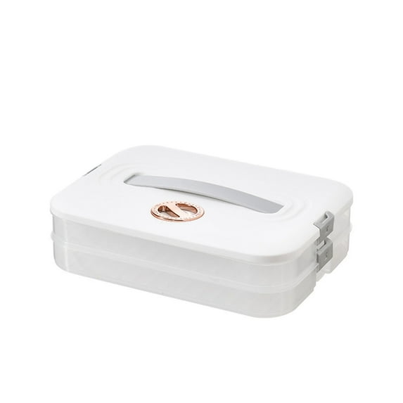 AOOOWER Food Storage Box Multilayer Stackable Food Storage Container with Lid and Handle Time Recoder Cookie Carriers