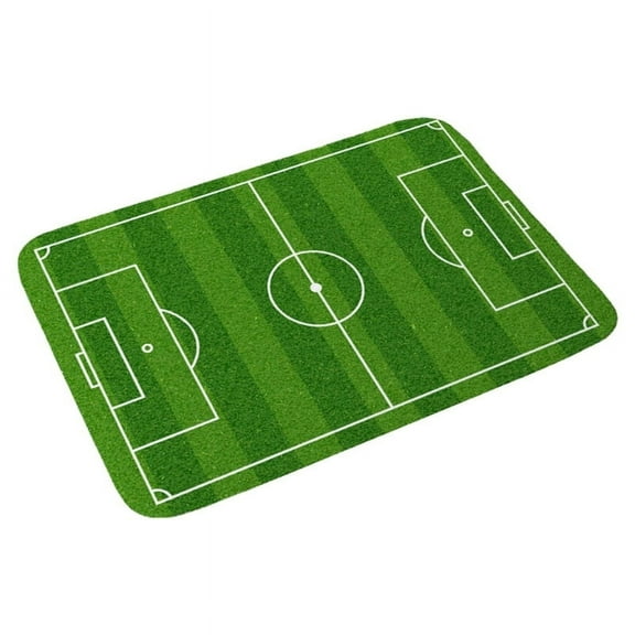 AOOOWER Football Field Ground Floor Mat Decor Reusable Washable Rug Flannel Carpet Mats