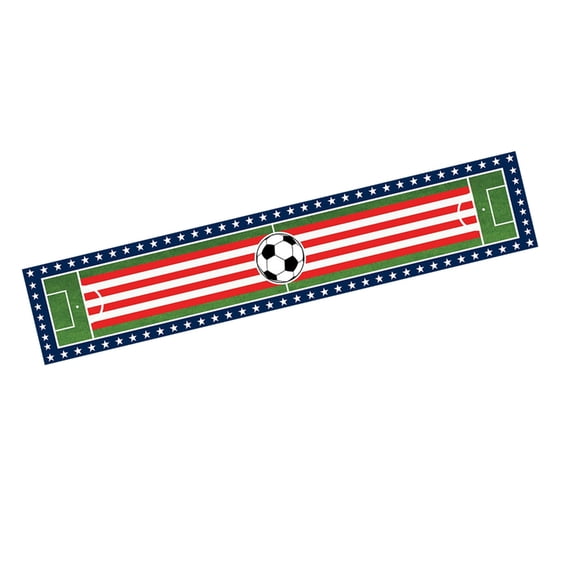 AOOOWER Football Theme Table Runner Athletic Field Pattern Fabric 72.83x13.77 Inches