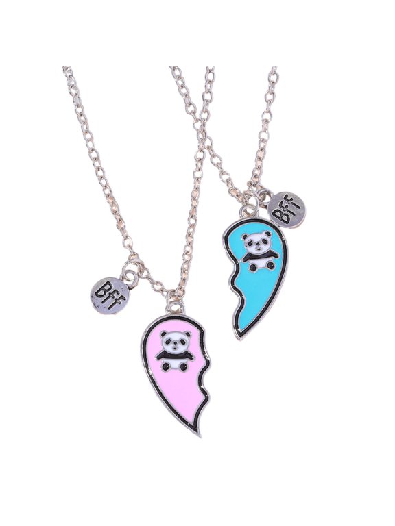 Friendship Avocado Heart Shape Clavicle Chain Necklaces for Bestie Cute Jewelry