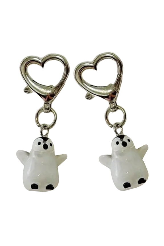 Fun Penguins Keychain Charm Sturdy Resin for Bags and Accessories