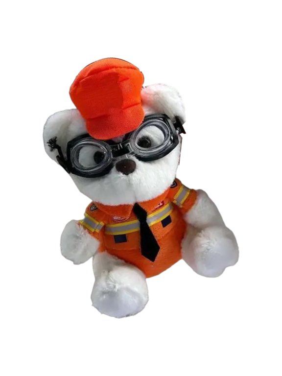 Fun Policeman Firefighter Bear Key Pendant Stylish Key Accessory Work Bag Ornament Suitable for Backpacks and Purses