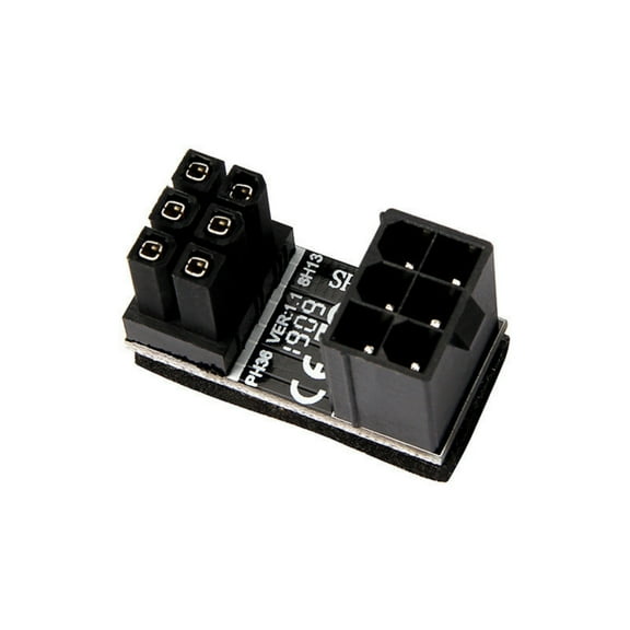 AOOOWER GPU VGA PCIe 8 Pin UTurn 180 Degree Angle Connector Power Adapter Board