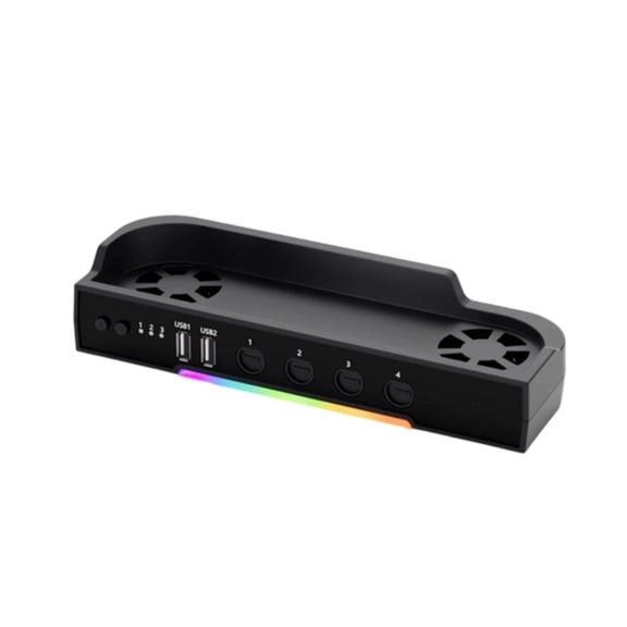 AOOOWER Gaming Cooling Dock Multiple Speed Active Cooling Secure Mount Adjustable LED Gaming Dock Simple Installation for switch2