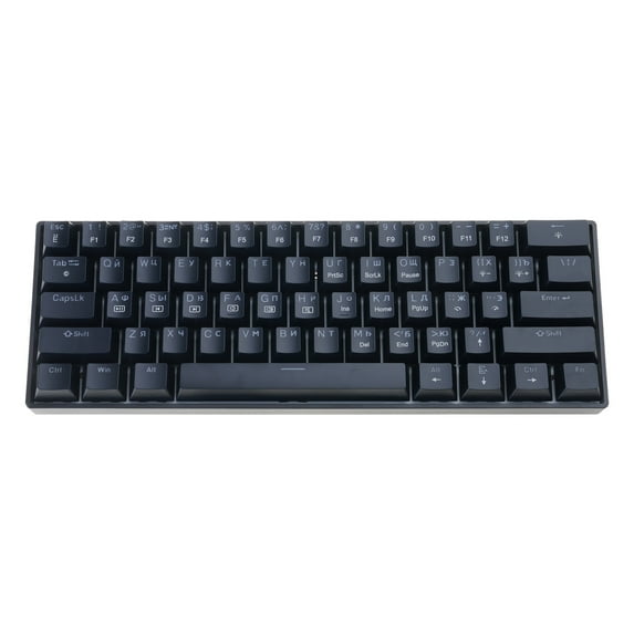 AOOOWER Gaming Mechanical Keyboard LED Backlit 61 Key Corded Office Keyboard LED Gaming Mechanical Keyboard for Computer Laptop