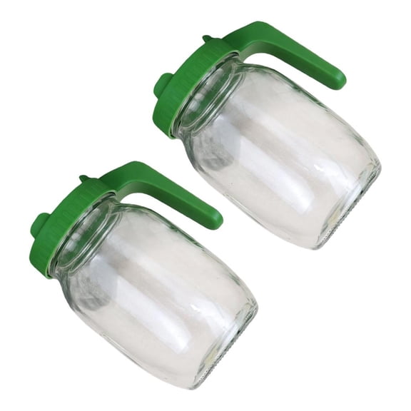 AOOOWER Glass Germination Jar Large Opening 32-Ounce Container with Drain Lid Assembly for Rinsing, Ingredient Holding, and Countertop Kitchen Use