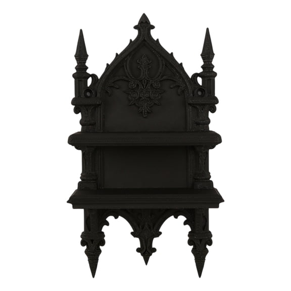 AOOOWER Gothic Double Tiers Wall Mounted Rack For Books Plant Home Decoration Storage