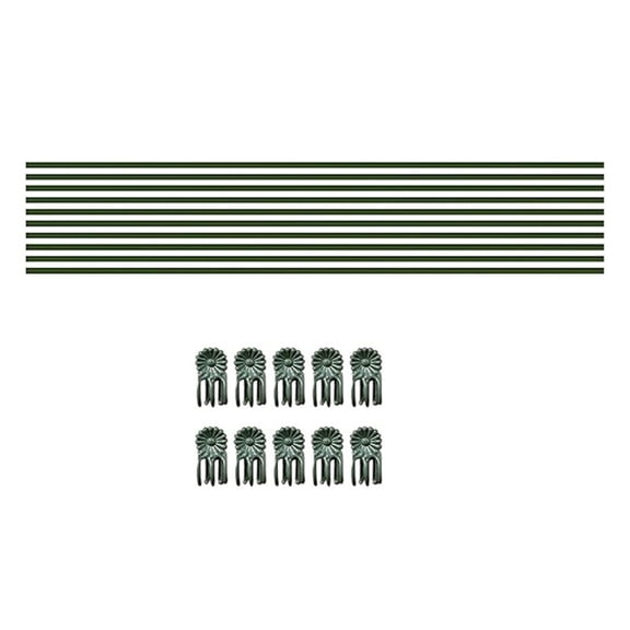 AOOOWER Green Bendable Plant Stake For Garden Flowers Vegetables Regulable Support Rod High Strength Plastic Easy Installation