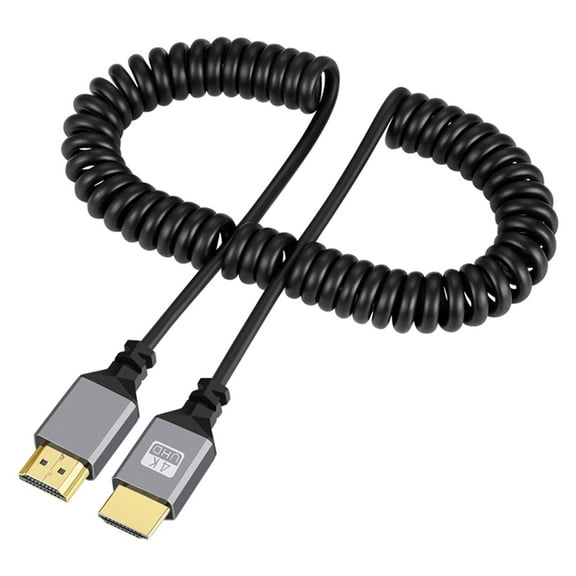 AOOOWER HDMI/MINI HDMI/ Micro HDMI/Coiled Extension Flexible Spiral Cable Male to Male