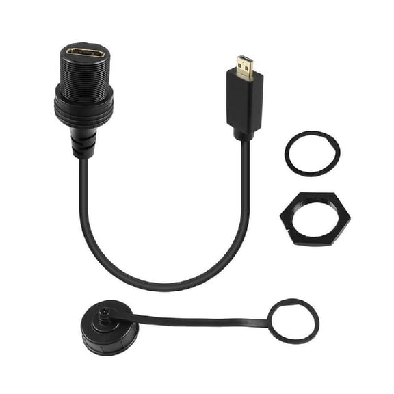 AOOOWER HDTV Flush Mount Cable HDTV Male To HDMI2.0 Female For Car Dashboards Panel