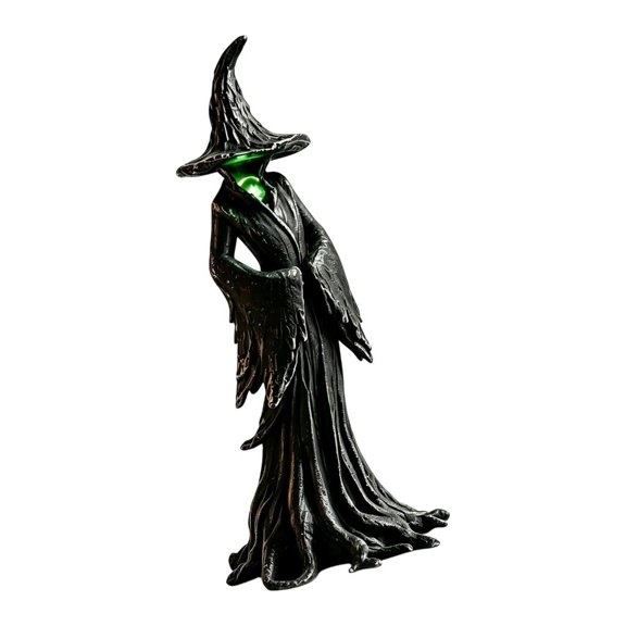 AOOOWER Hand-Detailed Light-Up Hooded Figure for Shelf and Entryway Displays