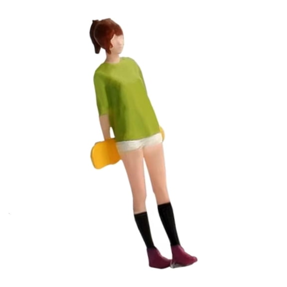 AOOOWER Handcrafted 1/64 Scale Skateboarder Figurine with Intricate Detailing for Miniature Landscape and Sand Tables Displays