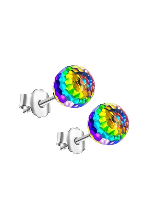 Handcrafted Earrings with Dazzling Crystal Balls Cubic Zirconia Ear Accessories