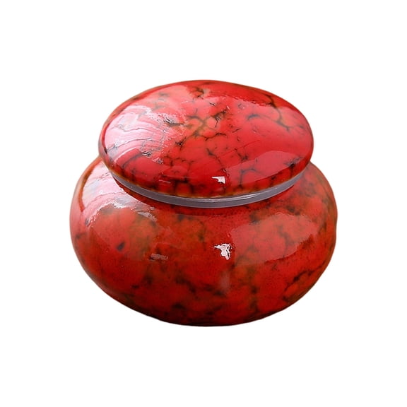 AOOOWER Handcrafts Ceramic Keepsakes Urn For Pet And Loved Small Size Cremation Box for Human Ashes Container Shelf Display