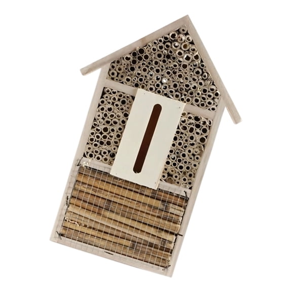 AOOOWER Handcrafts Wooden Insect Shelter House Featuring Easy Viewing Panel And Multiple Compartment Design for Garden Yard
